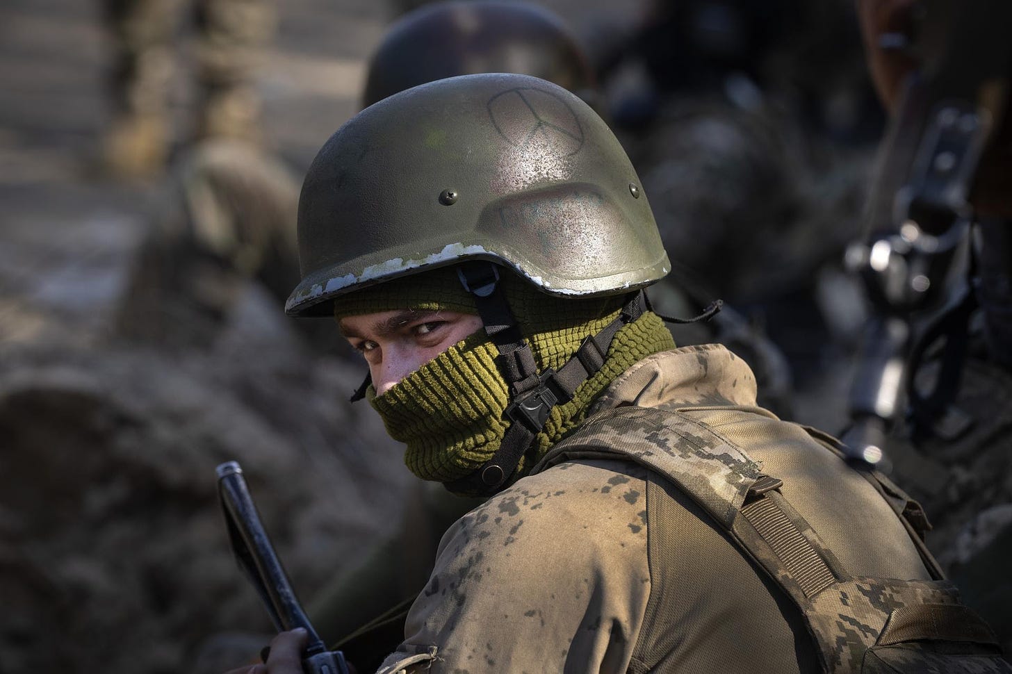 A member of the Siberian Battalion of the Ukrainian Armed Forces' International Legion.