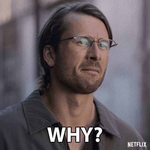 Why Glen Powell GIF - Why Glen powell Hit man - Discover & Share GIFs