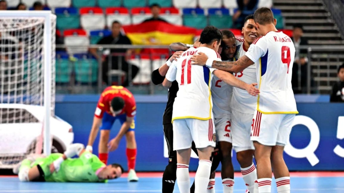 Mundial Futsal 2024: Venezuela hace historia al derrotar a España y clasifica a los cuartos de final