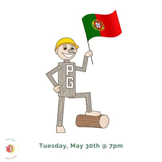 May be a doodle of text that says 'PORTUGUESE PRINCE Tuesday, May 30th @ 7pm'