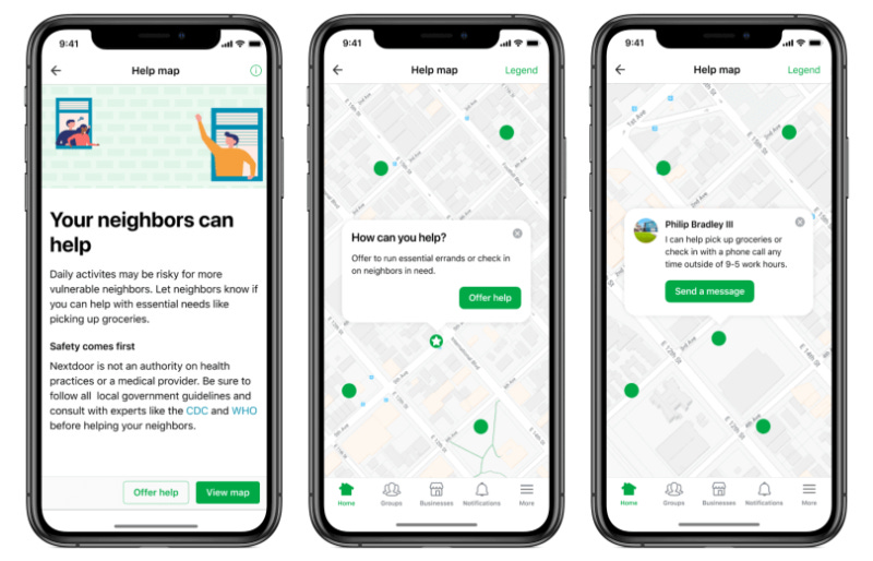 Nextdoor rolls out Groups and Help Map in response to coronavirus outbreak