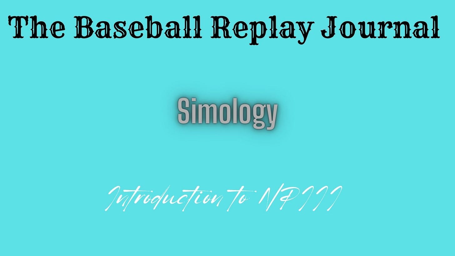 Baseball Replay Journal Simology