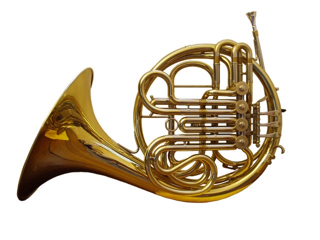 A French horn, looking German.