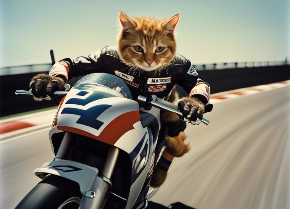 Photograph of a MotoGP Motorcycle Cat. - AI Generated Artwork - NightCafe  Creator