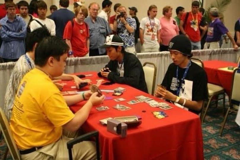 William Hung (left) at the 2005 Pokémon World Championships, at the Town and Country Resort, San Diego