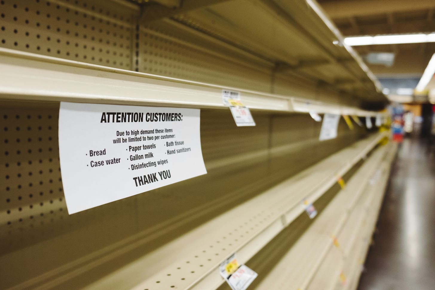 Empty store aisle
