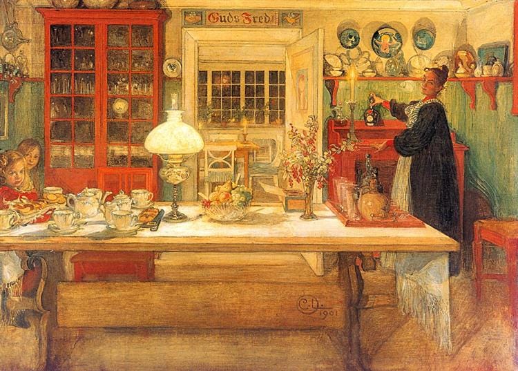 Getting Ready for a Game, 1901 - Carl Larsson