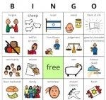 image of high holiday bingo card