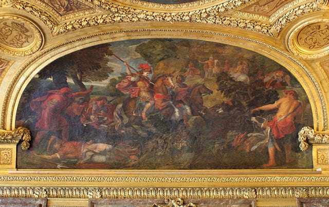 File:Château de Versailles, salon de Diane, Cyrus chassant ...