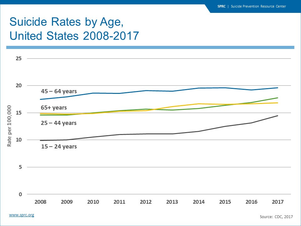 cdc suicide rates by age in united states