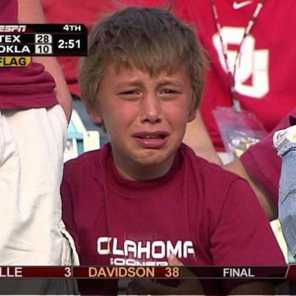 13 years later: Meet the Sobbing Sooner, one of college football and  sports' first viral memes