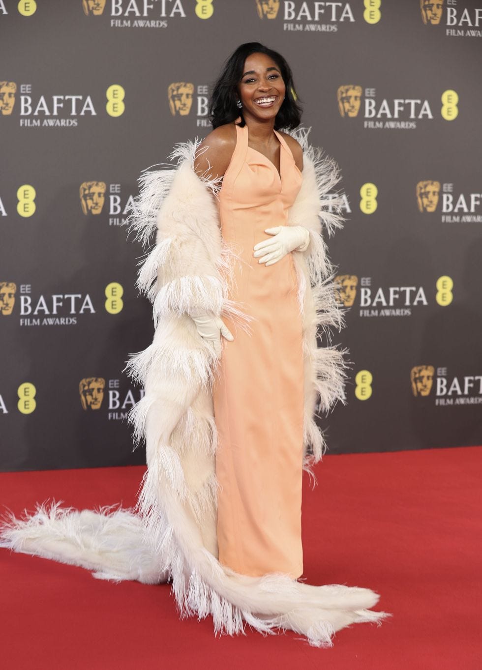 london, england february 18 ayo edebiri attends the 2024 ee bafta film awards at the royal festival hall on february 18, 2024 in london, england photo by mike marslandwireimage
