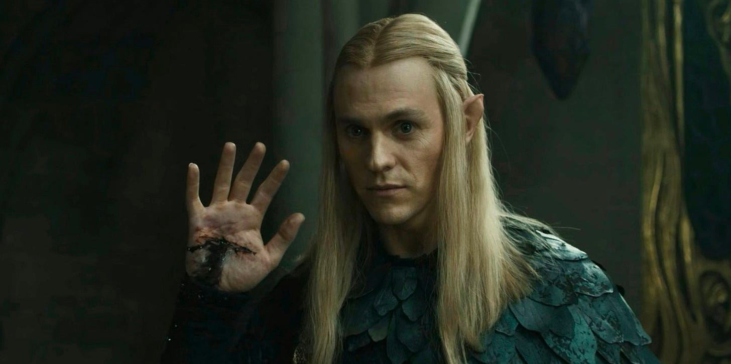 Sauron from Rings of Power saying "true creation requires sacrifice" to Lord Celebrimbor
