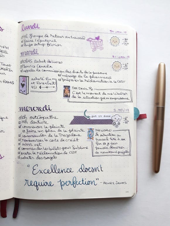 Bullet Journal Daily Spread