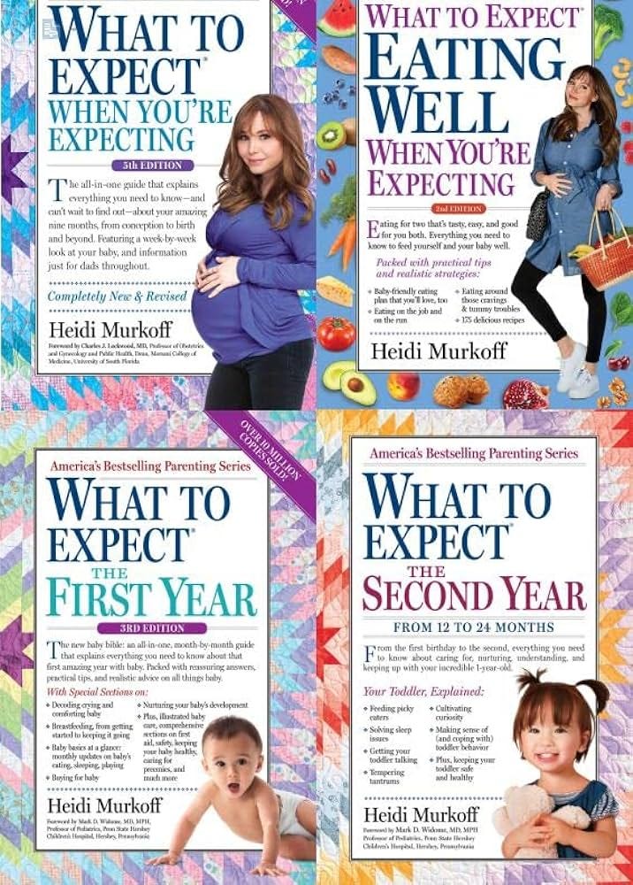 What to Expect 4-book set: First Year/Second Year/What to Expect When You're  Expecting/Eating Well When You're Expecting: Heidi Murkoff, 9781523501397  What to Expect: Eating Well When You're Expecting, 2nd Edition,  9780761187486 What