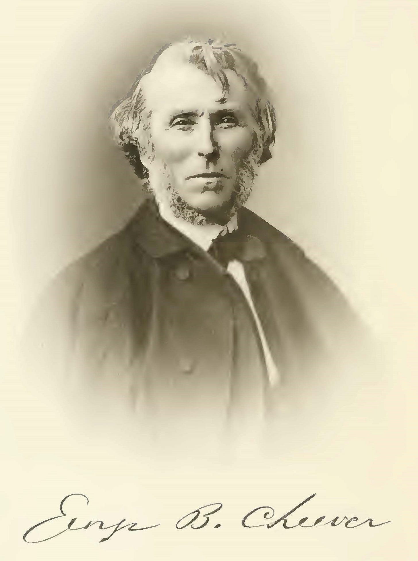 Portrait and Signature of George B. Cheever