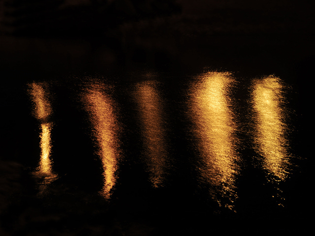 Streetlights on the water
