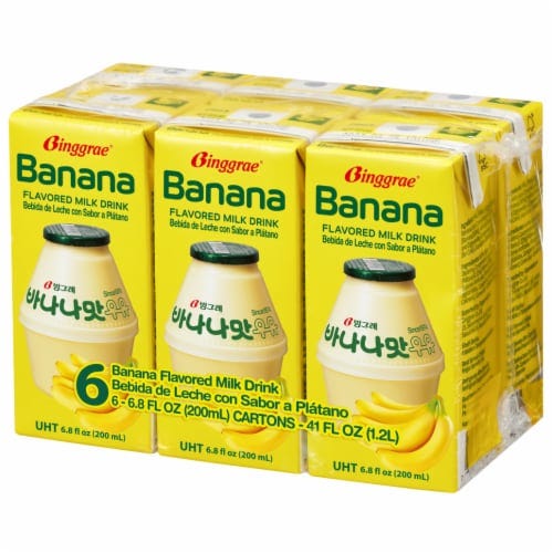 Binggrae Banana Flavored Milk Drink, 6 pk / 41 fl oz - Ralphs