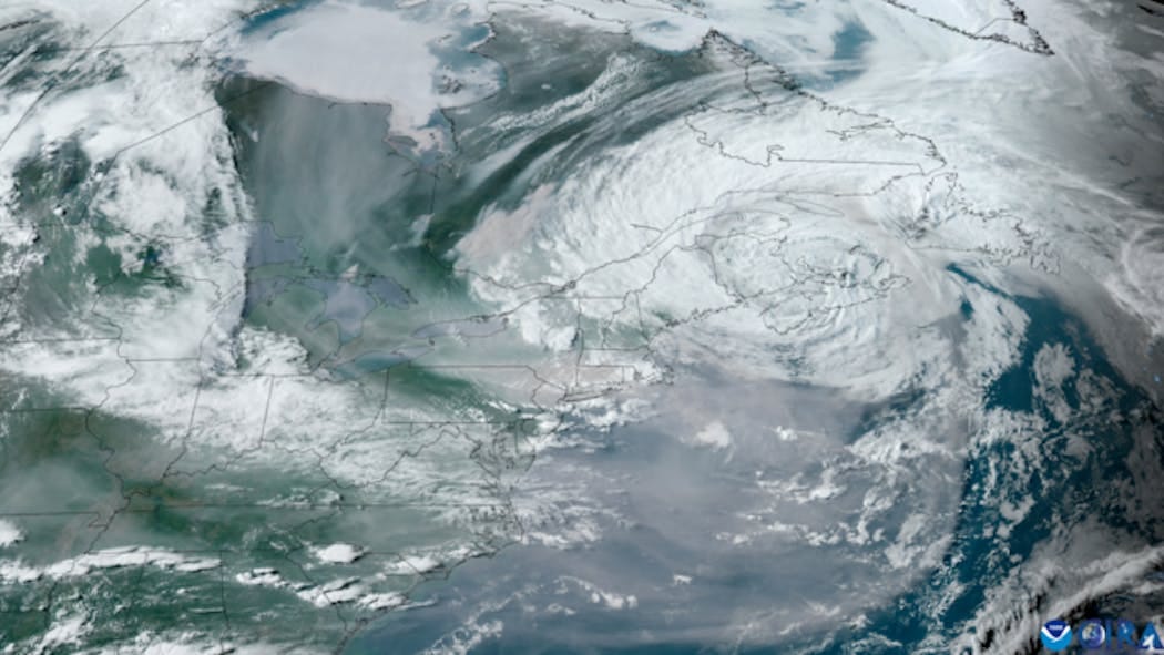 Maps, Satellite Images Show Canadian Wildfire Smoke