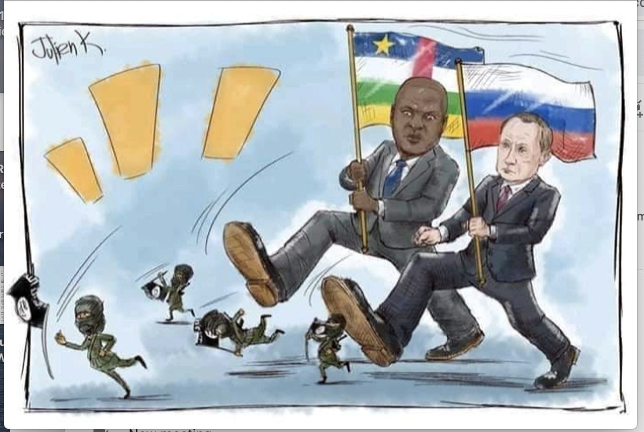 Samuel Ramani on X: "An example of Russian propaganda circulating in  Central African Republic these days. https://t.co/oPdWC6MDqK" / X