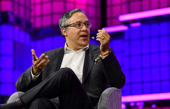 Gary Marcus speaking at a tech conference.