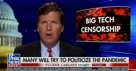 Tucker Carlson Decries Coronavirus 'Censorship'