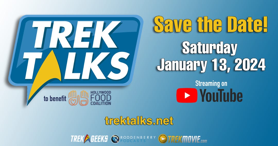 Save the date! TREKtalks 3, January 13, 2024 on YouTube
