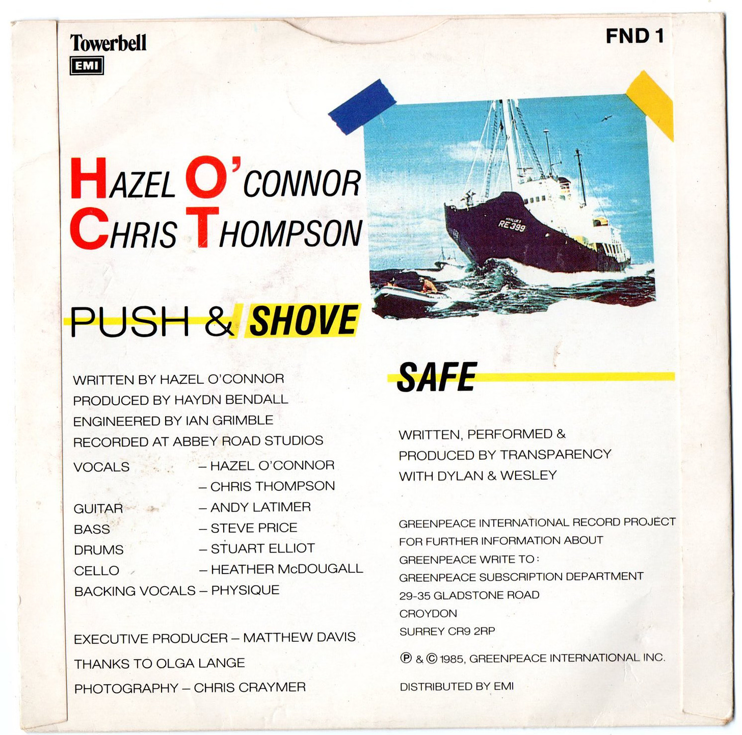 Push and Shove Hazel O'Connor