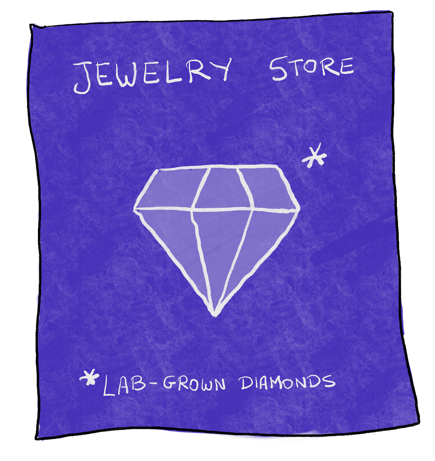 lab-grown diamonds cartoon