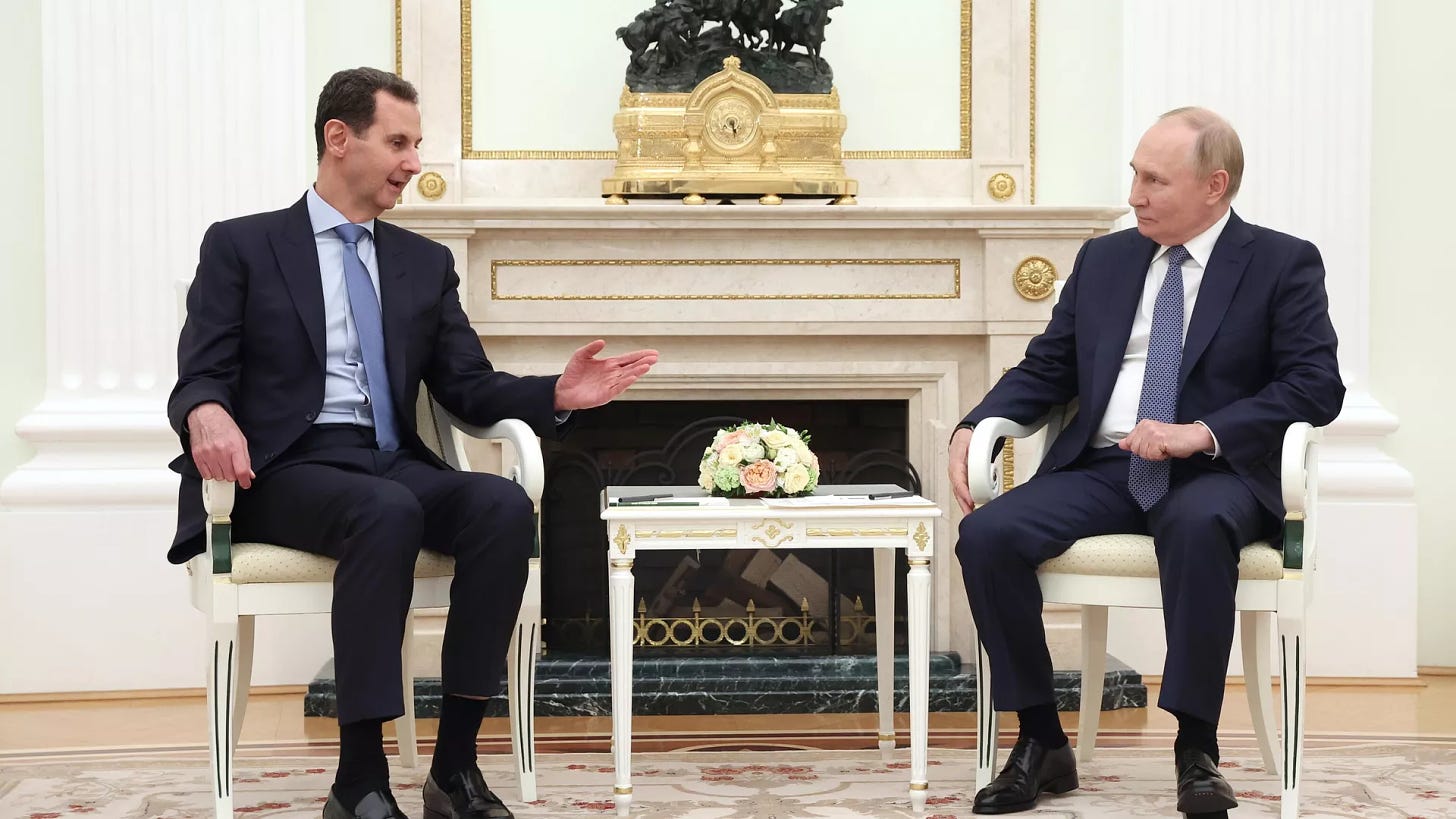 Russian President Vladimir Putin and Syrian President Bashar al-Assad attend a meeting at the Kremlin in Moscow, Russia. - Sputnik International, 1920, 25.07.2024