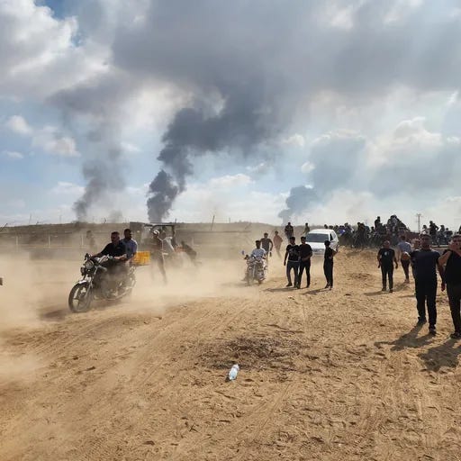 Hamas attack on Gaza border communities in Southern Israel on October 7.