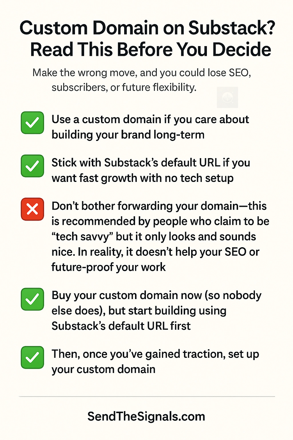 custom domain on substack decision chart
