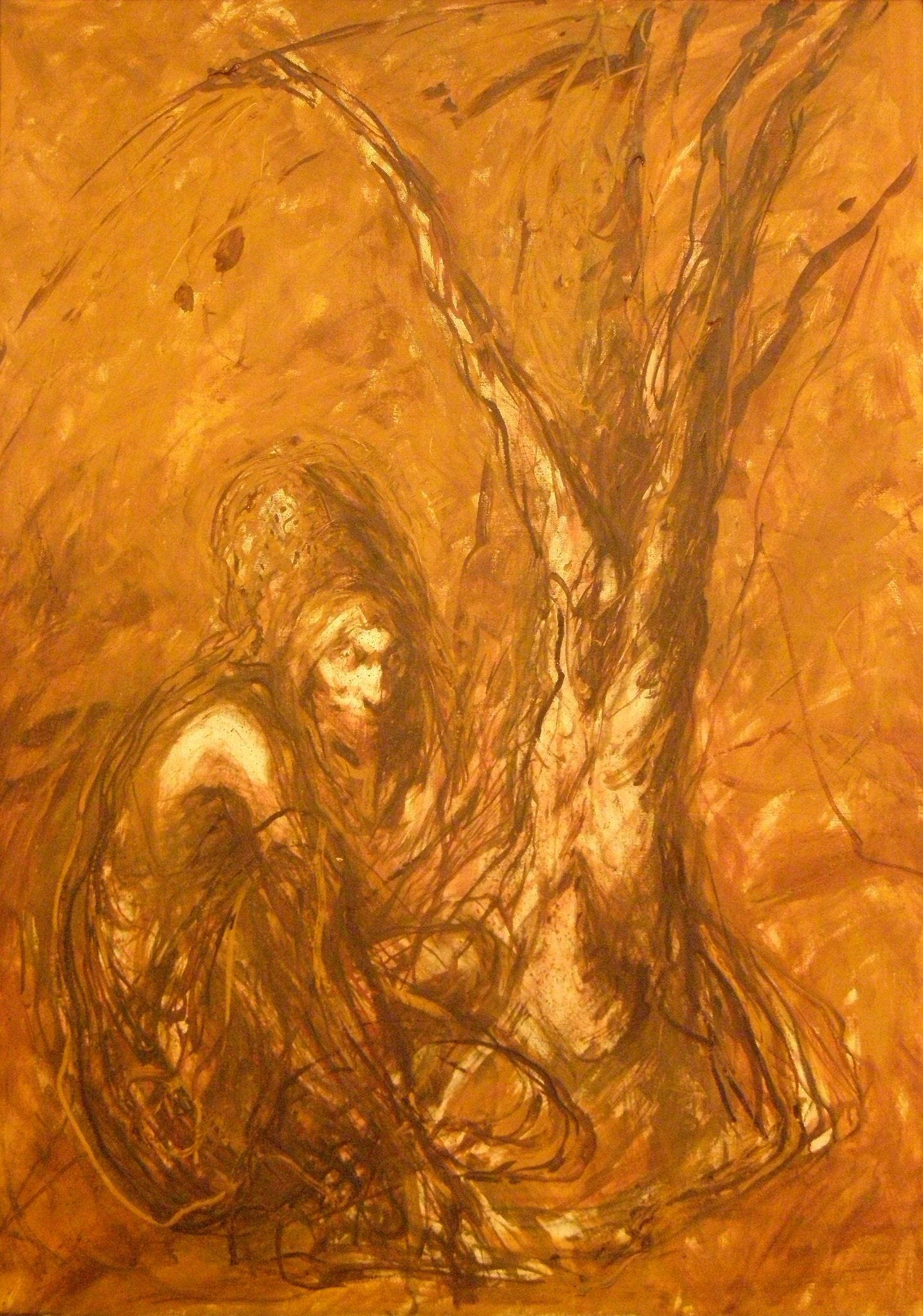 Peter Ondreička, Apollo and Marsyas, 1988 | Surreal art, Funky art, Cool  paintings