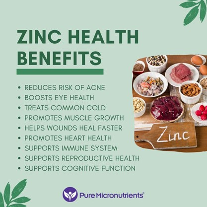 Zinc health benefits 