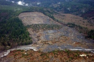 Oso landslide as a symbol of the sudden and massive collapse of the Epocalypse.