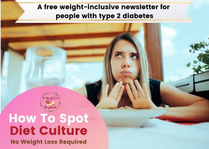 How to spot diet culture. Woman with food in front of her pushing it away