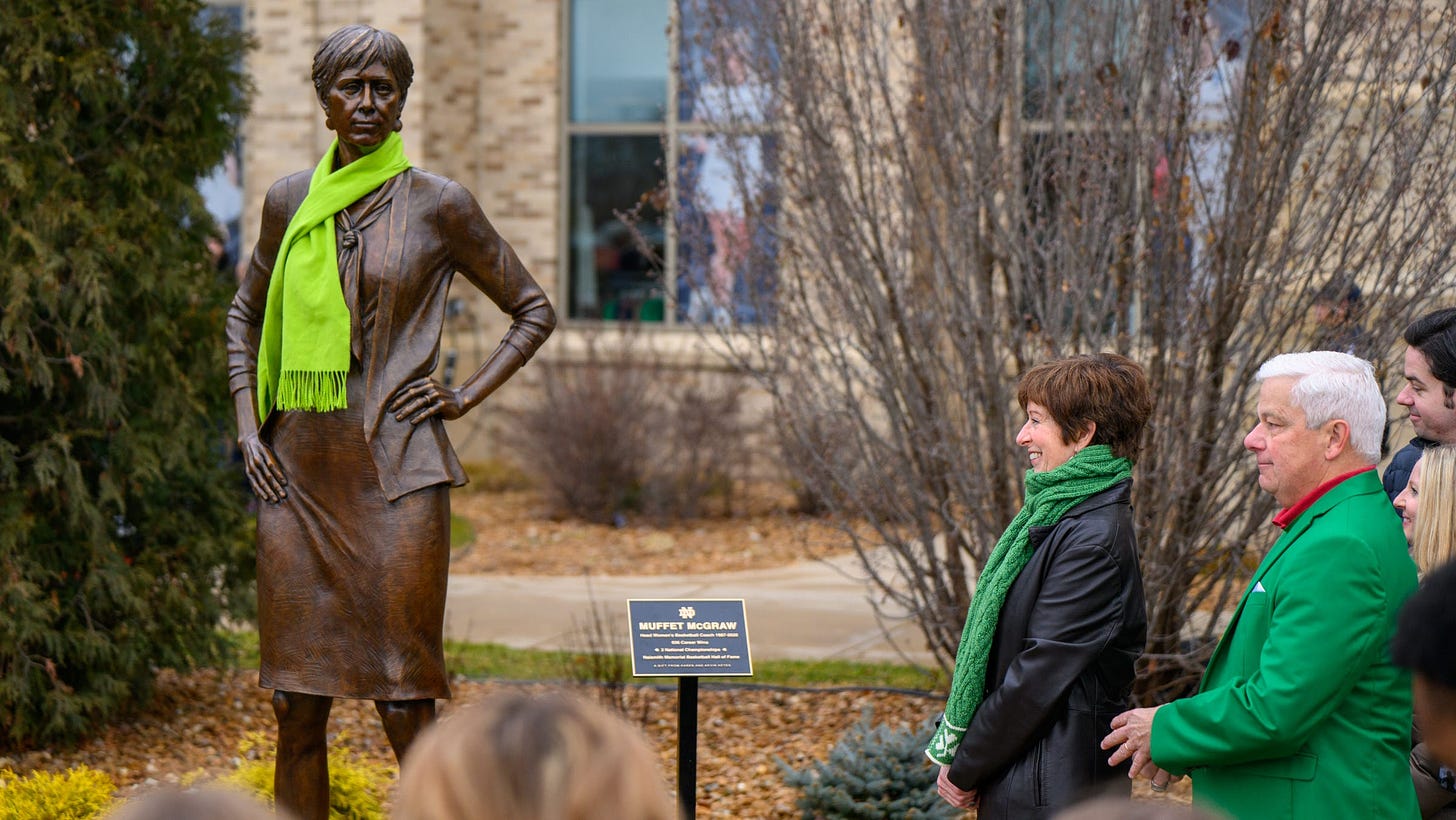 Photos: Notre Dame women's basketball unveils new Muffet McGraw statue