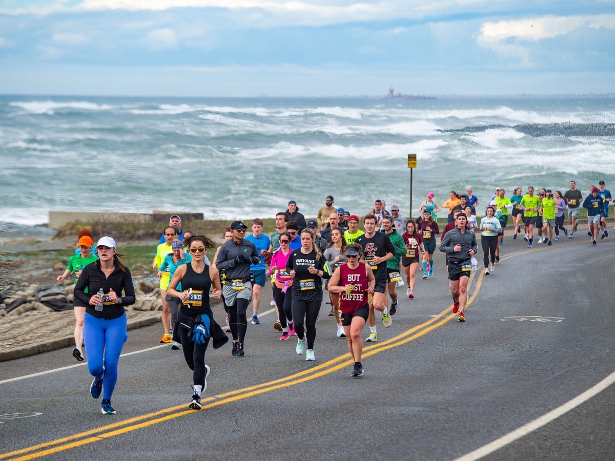 More than 4,000 runners take part in the Newport Rhode Races Marathon, Half Marathon and 5K