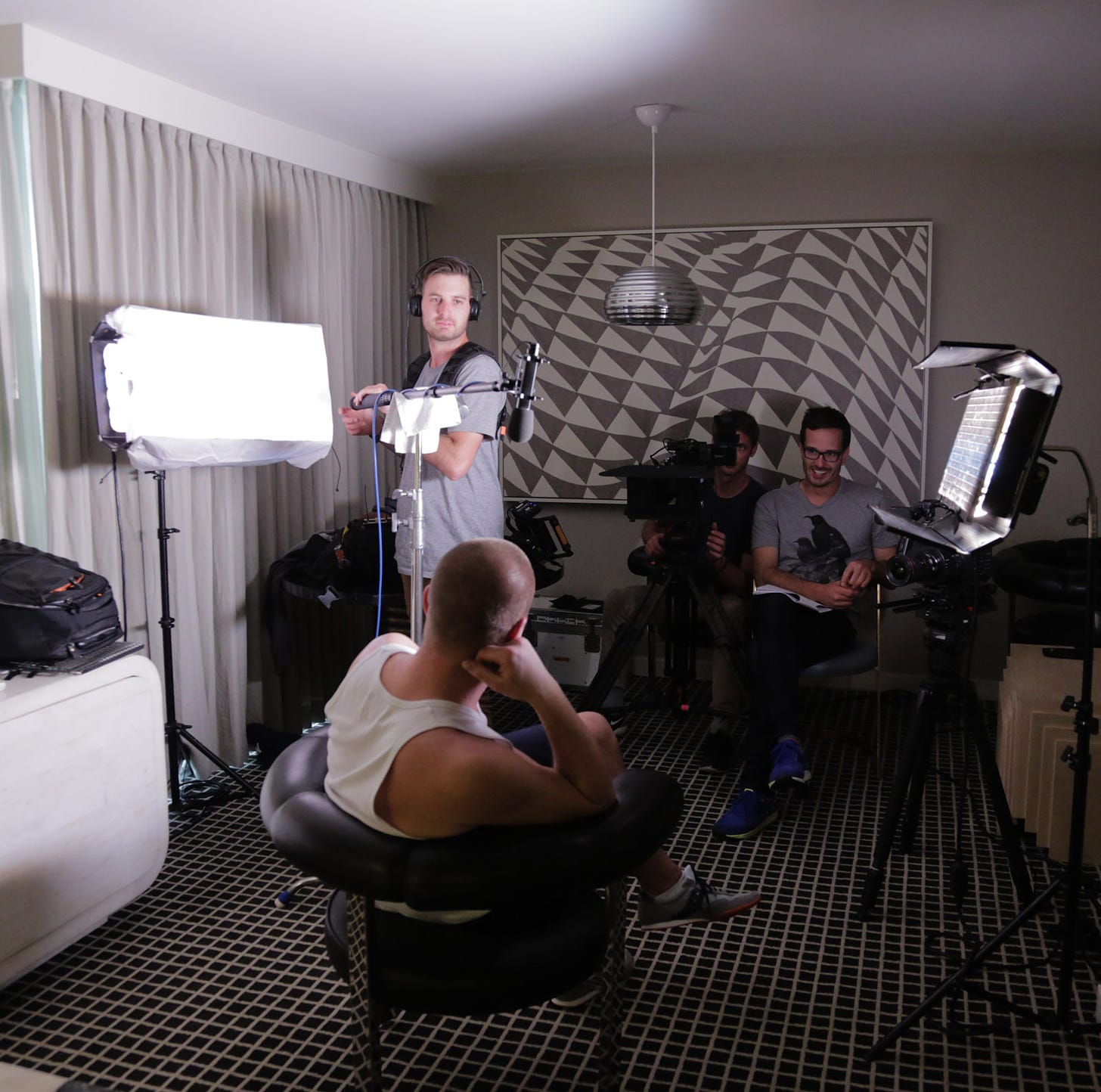 A cramped hotel shoot in Tickled