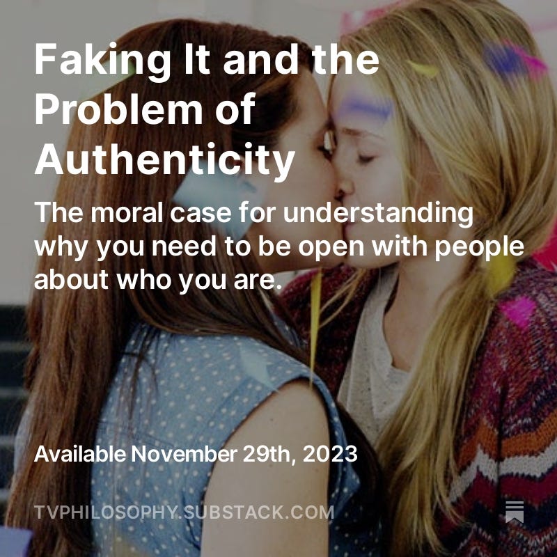 Faking It and the Problem of Authenticity starring Rita Volk, Katie Stevens and Michael Willett. To be released next week.