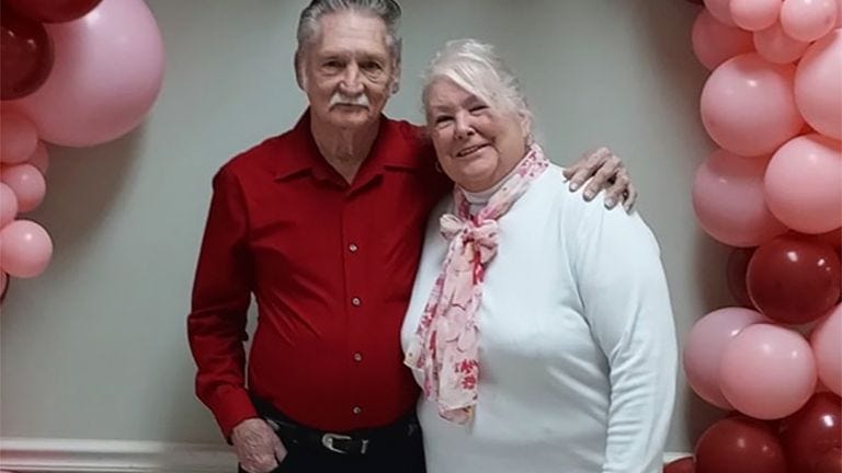 Marcia and Jerry Savage were  found hugging one another after fallen tree killed them in their South Carolina home.
Pic: Laurel Lindsay/Second Baptist Church/AP
