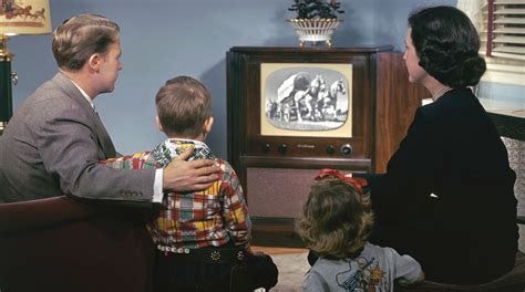 Family Watching Tv 1950s