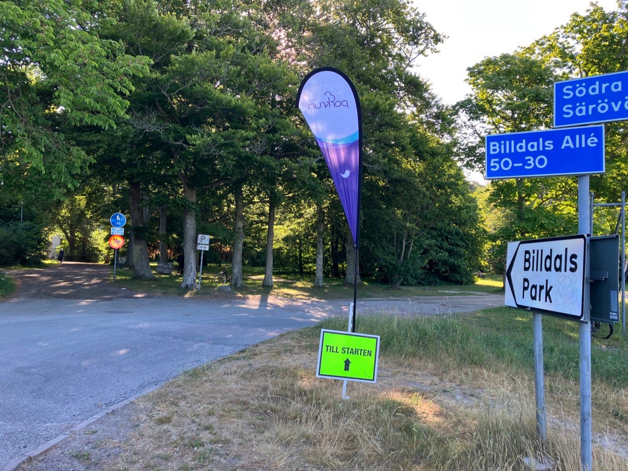 Signs welcoming everyone to the park