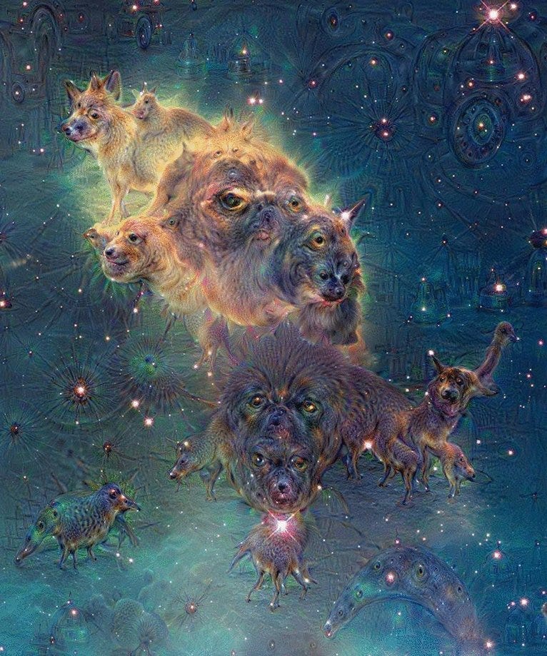 And image interpretated by Google's DeepDream