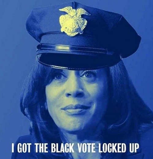 kamala harris cop i got the black vote locked up