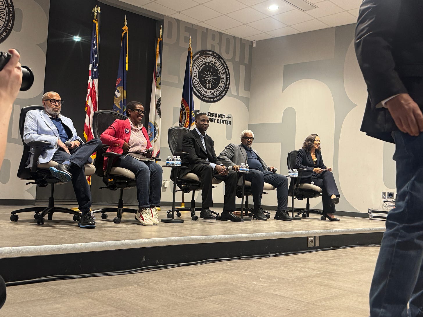 From left to right: James Craig, Saunteel Jenkins, Solomon Kinloch, Todd Perkins and Mary Sheffield. Photo: Samuel Robinson From left to right: James Craig, Saunteel Jenkins, Solomon Kinloch, Todd Perkins and Mary Sheffield. Photo: Samuel Robinson