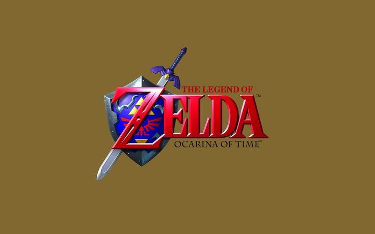 The Legend of Zelda Ocarina of Time logo The Legend of Zelda: Ocarina of  Time video games simple bac… | Ocarina of time, Legend of zelda, Legend of  zelda characters