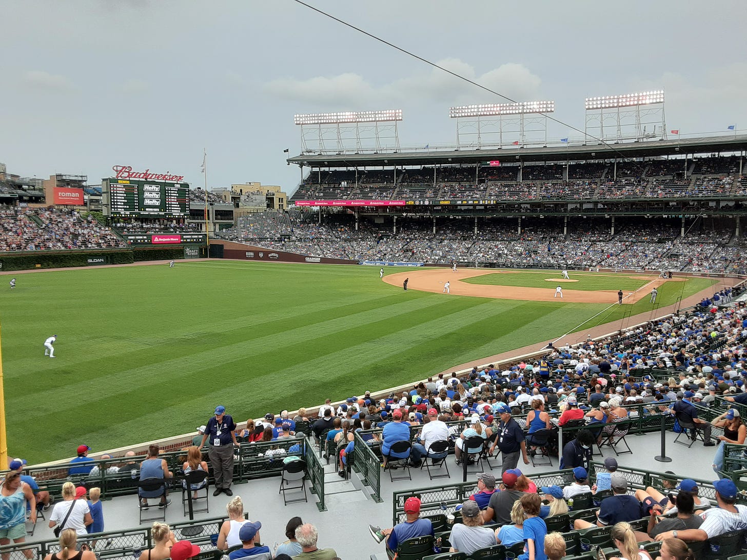 Image from our trip to Wrigley Field