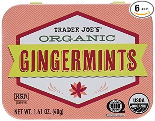Trader Joe&#39;s Organic Pastilles Mints 40g (Gingermints, 6 Pack)