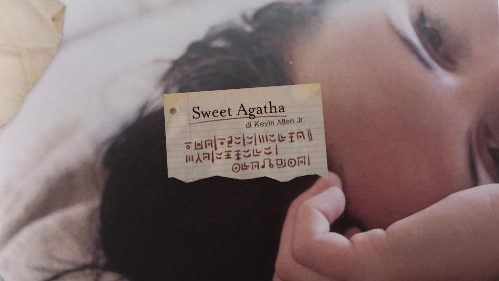 Dettaglio della copertina di Sweet Agatha.